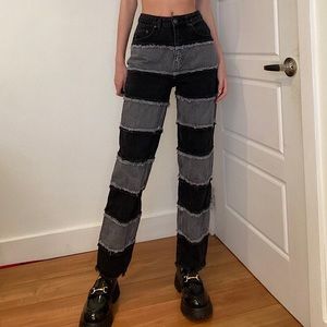 Ragged Priest Black Patched Jeans